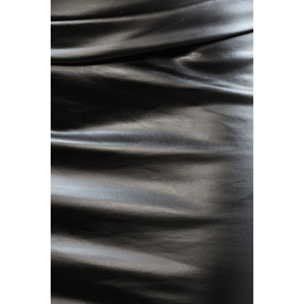 Jupe noire en simili cuir mat Sifia